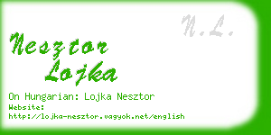 nesztor lojka business card
